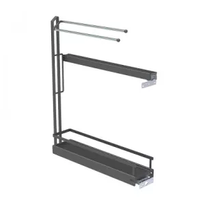 KES 233465 boční koš a držák utěrek, 150mm, Arena Style, pravý, antracit