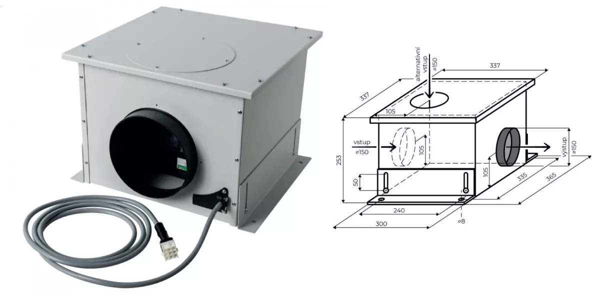 EVJ M8K externí ventilační jednotka (vnitřní) Faber