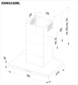 Komínový odsavač Kluge KMK6160BL