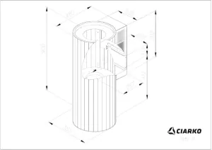 Odsavač komínový Ciarko Roto White (CDP3803B) Ciarko Design