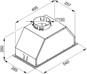 Vestavný odsavač Brandt BHG2552B