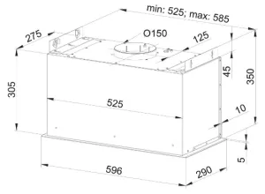 Vestavný odsavač Kluge KMV6020BLG