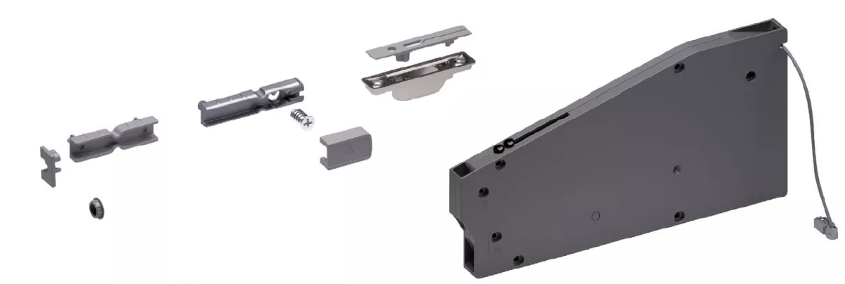 IF výklop KIARO S, spodní, tlumený, Gunmetal Italiana Ferramenta