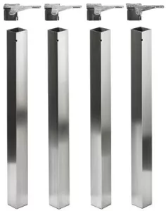 HETTICH 9078475 AFIO stolová noha čtvercová 700/60x60 mm nerez