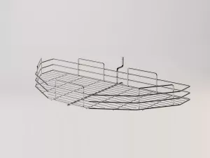 Police otočná drátěná půlkruh pr.760 mm dvířka 450 mm šedá