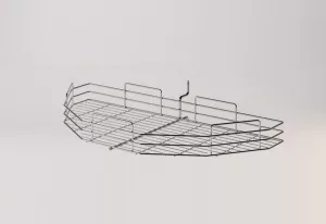 Police otočná drátěná půlkruh pr.760 mm dvířka 450 mm chrom