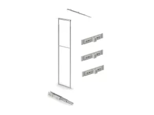 Rám pro potr. skříň "A" 852 1835-2185 x 475 mm pro skříň 450 mm s plnovýsuvem světle šedá Inoxa