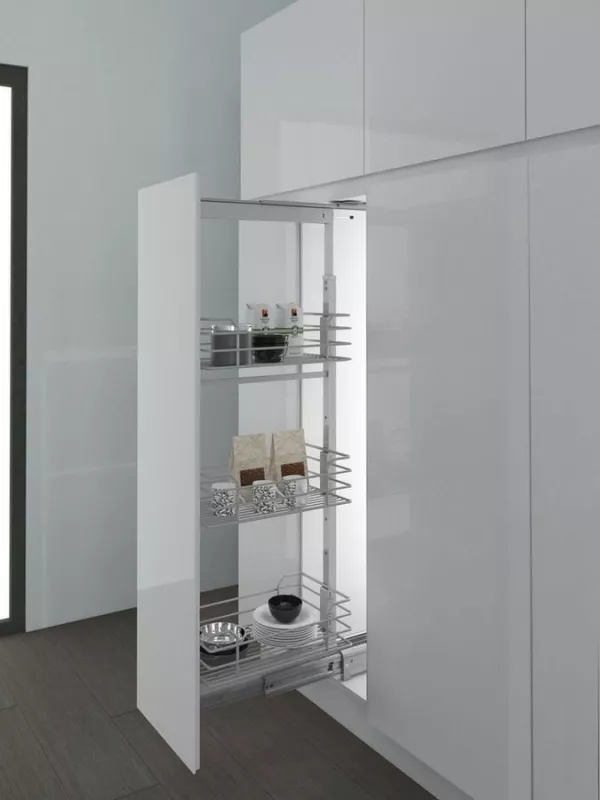 Rám pro potr. skříň "B" 852 1145-1495 x 475 mm pro skříň 200 mm s plnovýsuvem světle šedá Inoxa