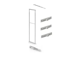 INOXA Rám pro potr. skříň ELLITE "A" 1835-2185 x 480 x 346 mm pro skříň 400 mm s plnovýsuvem šedá RA