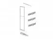 INOXA Rám pro potr. skříň ELLITE "A" 1835-2185 x 480 x 416 mm pro skříň 450 mm s plnovýsuvem šedá RA INOXA Rám pro potr. skříň ELLITE "A" 1835-2185 x 480 x 416 mm pro skříň 450 mm s plnovýsuvem šedá RA