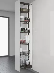 INOXA Rám pro potr. skříň ELLITE "A" 1835-2185 x 480 x 246 mm pro skříň 300 mm s plnovýsuvem titaniu