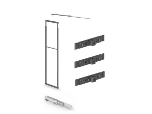 INOXA Rám pro potr. skříň ELLITE "A" 1835-2185 x 480 x 246 mm pro skříň 300 mm s plnovýsuvem titaniu