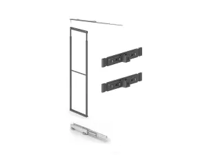 Rám pro potr. skříň "M" 859 ELLITE 1490-1840 x 480 mm pro skříň 300 mm s plnovýsuvem titanium Inoxa