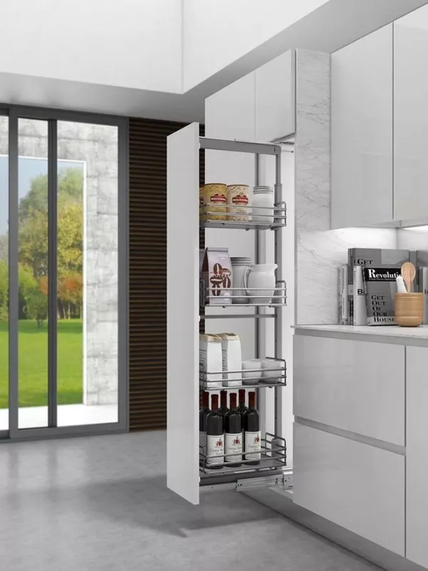 Rám pro potr. skříň "M" 859 ELLITE 1490-1840 x 480 mm pro skříň 150 mm s plnovýsuvem titanium Inoxa