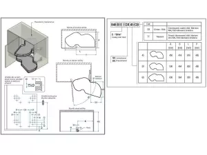 Sada rohových polic COMBIS 2 ELLITE 450 mm L titanium Inoxa