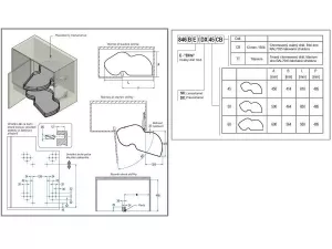 Sada rohových polic COMBIS 2 ELLITE 450 mm P titanium Inoxa
