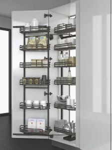 INOXA Skříň potr. vč. 12 košů plné dno ELLITE 850-1765 x 493 x 407 mm pro skříň 450 mm titanium