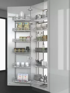 INOXA Skříň potr. vč. 12 košů plné dno ELLITE 850-1765 x 493 x 407 mm pro skříň 450 mm chrom/bílá