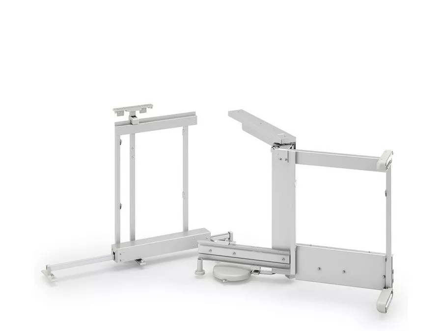 Rám pro rohový mechanismus DYNAMIC CORNER ELLITE včetně tlumení L světle šedá Inoxa
