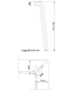 MILADESIGN stolová noha Mobilar M5401T–N stříbrná Mila Desing