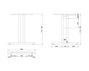 MILADESIGN G2 ST202S podnož středová stříbrná Mila Desing