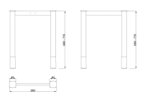 MILADESIGN podnož G6 ST611/60,70,80 stříbrná // - ST611/70 Mila Desing