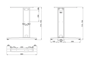 MILADESIGN podnož krajní G3 ST223 stříbrná Mila Desing