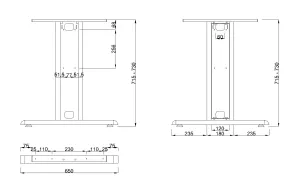MILADESIGN podnož středová G1 ST202 stříbrná Mila Desing