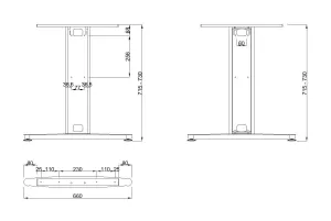 MILADESIGN podnož středová G3 ST221 stříbrná Mila Desing