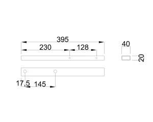 MILADESIGN podpěra Linear LN0300 stříbrná Mila Desing