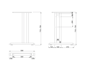 MILADESIGN G2 ST203S podnož krajní antracit Mila Desing