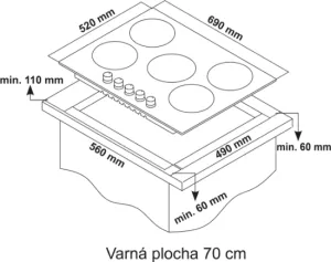 Plynová varná deska Kluge KPG7020BG