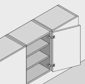 BLUM 71T6650 závěs, polonaložený, vrut, 170°