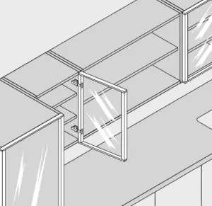BLUM 71T950A závěs, naložený, alu, 95°