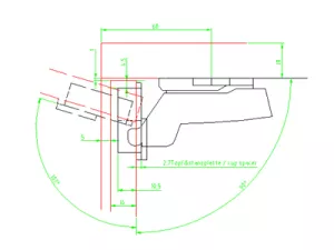 HETTICH 9071207 Sensys závěs vložený 110° TH vrut SiSy Hettich