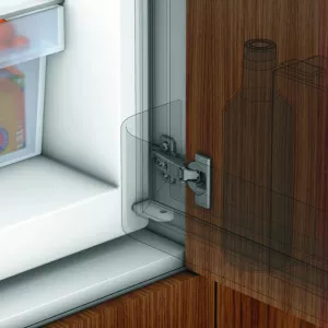 K-BLUM závěs, vestavěné lednice, ploché ramínko, vrut, 95°, podložka Expando