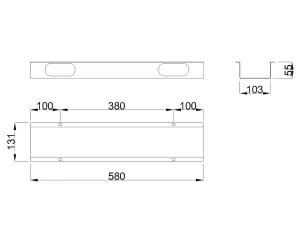MILADESIGN kanál závěsný Linear LN0003 bílý Mila Desing