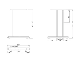 MILADESIGN podnož G2 ST203E bílá Mila Desing