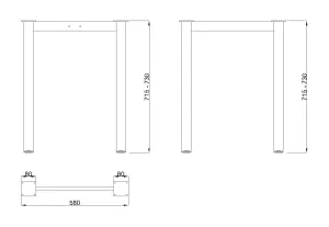 MILADESIGN podnož G6 ST522/60 bílá Mila Desing