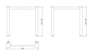 MILADESIGN podnož G6 ST626/80 černá Mila Desing