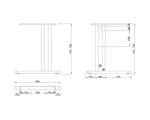 MILADESIGN Podnož krajní G2 ST201S bílá Mila Desing