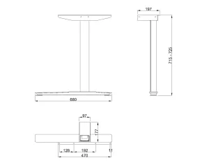 MILADESIGN podnož krajní Linear LN3601 černá Mila Desing