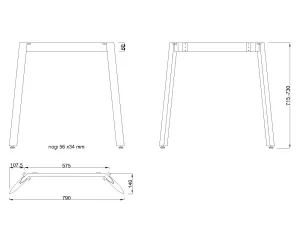 MILADESIGN podnož Mobilar M5408T–SL černá Mila Desing