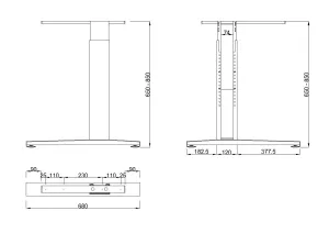 MILADESIGN podnož s regulací krajní G3 ST227R bílá Mila Desing