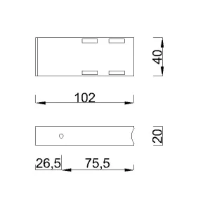 MILADESIGN podpěra G5 ST541-10 bílá Mila Desing