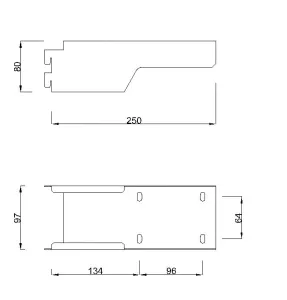 MILADESIGN podpěra G7 ST953 bílá Mila Desing