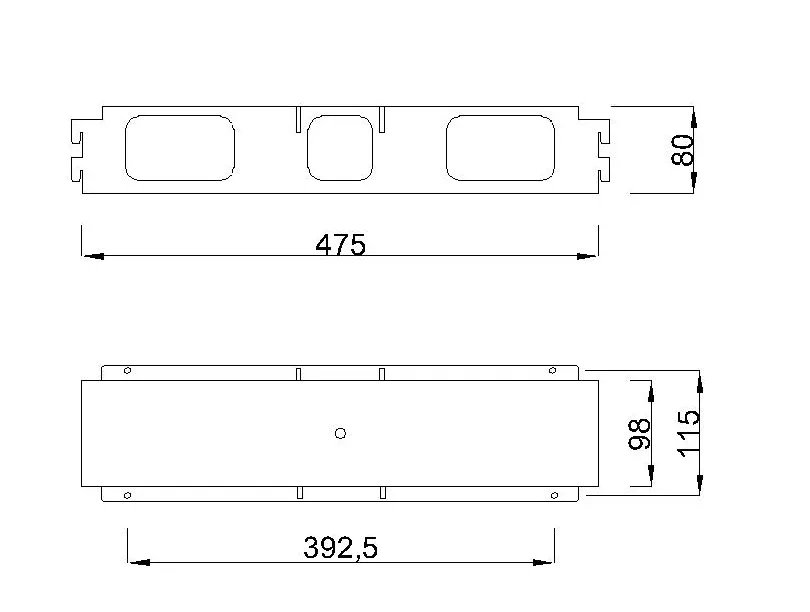 MILADESIGN spojovací příčník G7 ST957/12 černý Mila Desing