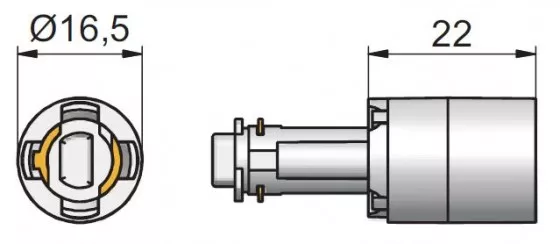 LEHMANN Prodloužení cylindru 22 mm (180° P4 165mm)