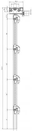 LEHMANN Tyč SVS ELEVON Typ 7 (0+4 výška 515 mm) Lehmann
