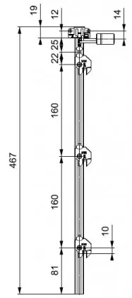 LEHMANN Tyč SVS3 Typ 1 (1+3 výška 483 mm)